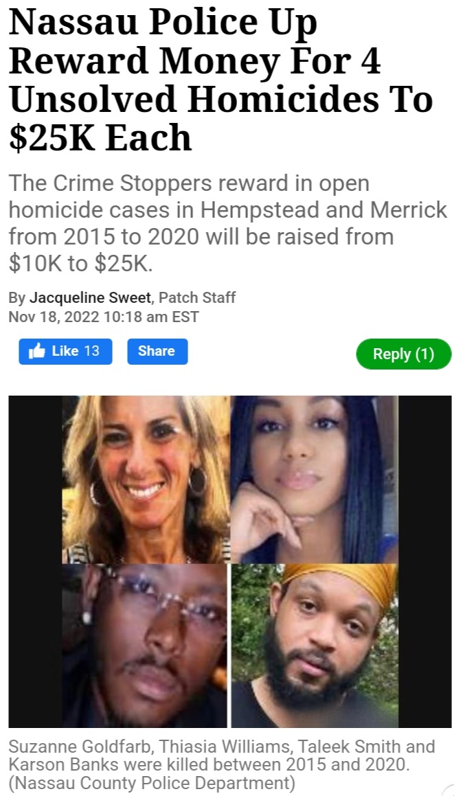 Families of 4 homicide victims, Nassau County ask for public’s help in unsolved cases